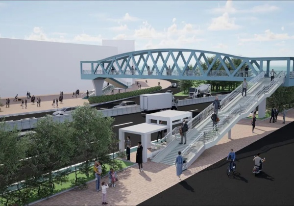 龍山鎮(zhèn)人行天橋效果圖。通訊員 供圖.jpg